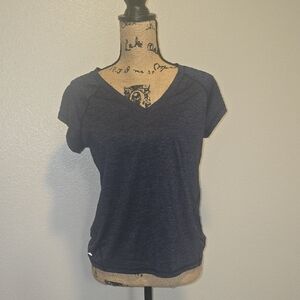 Ideology Dark Blue Short Sleeve V-Neck Tee